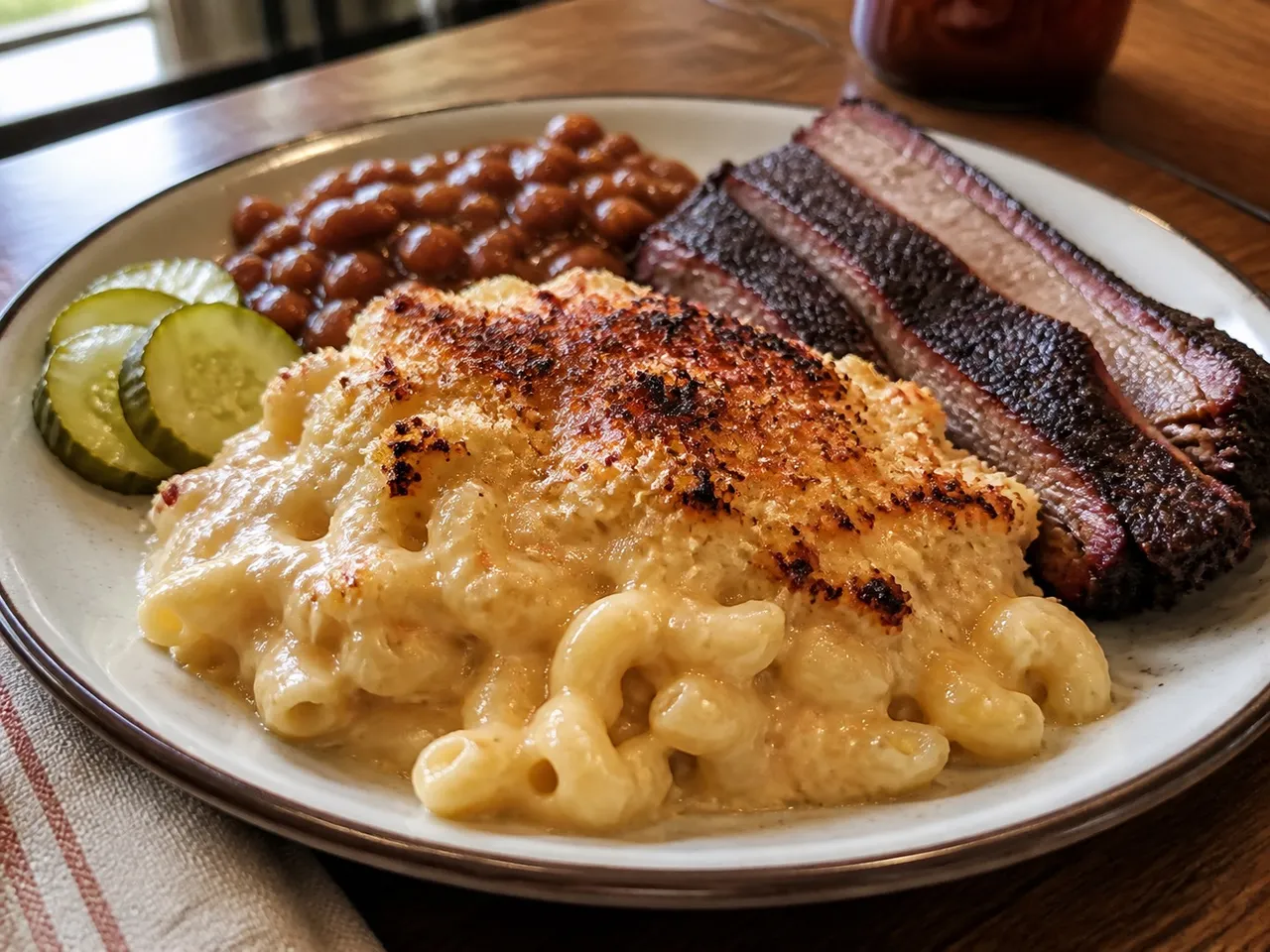 Smoked Mac and Cheese — served