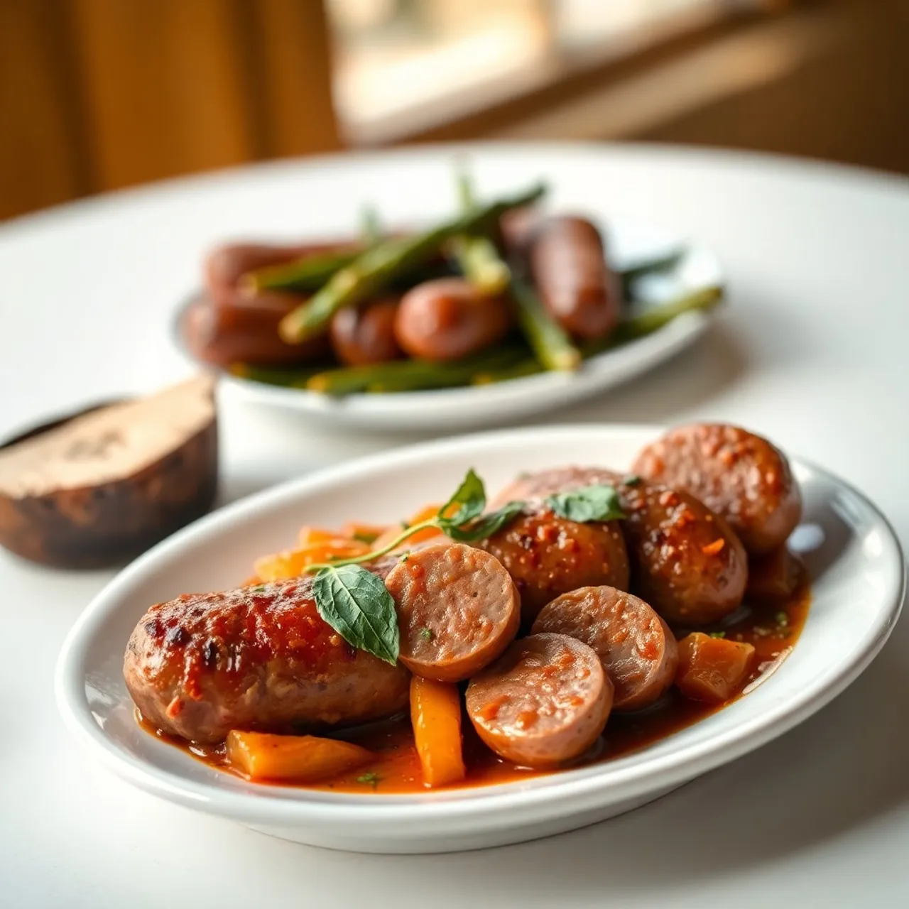 Smoked Sausage with Peppers — North American recipe