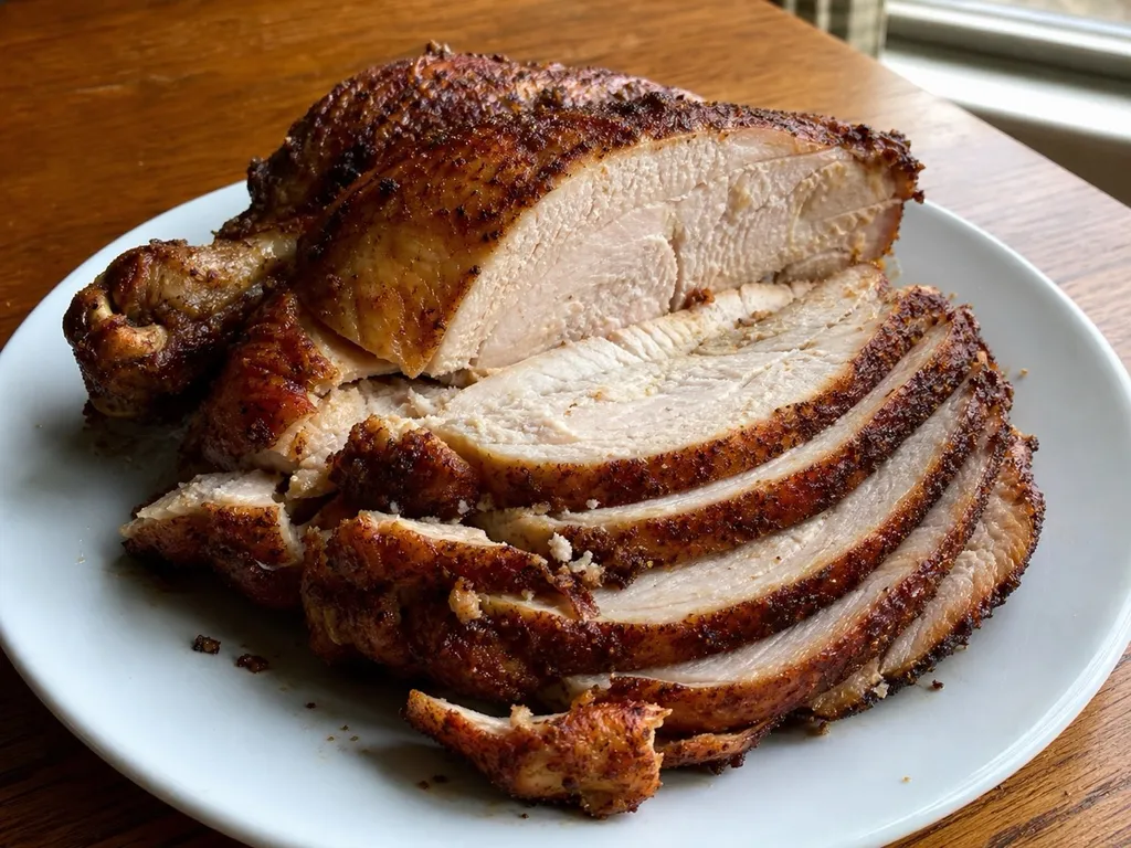 Smoked Turkey Breast — plated and served