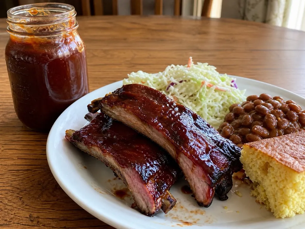 Smoky Kansas City BBQ Sauce — plated and served