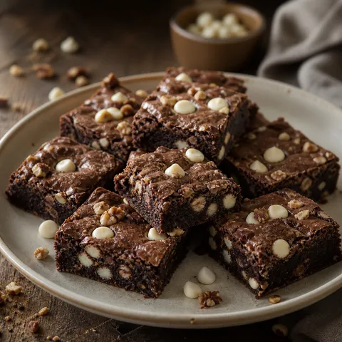 Snow Flurry Brownies — Desserts recipe