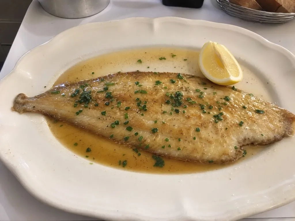 Sole Meunière — plated and served