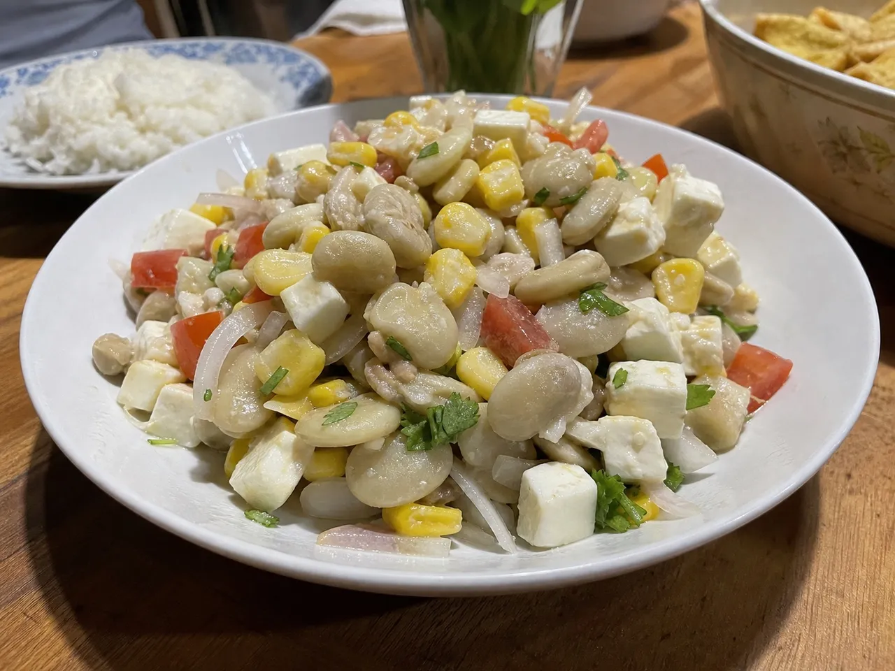 Solterito de Queso (Andean Bean and Cheese Salad) — served
