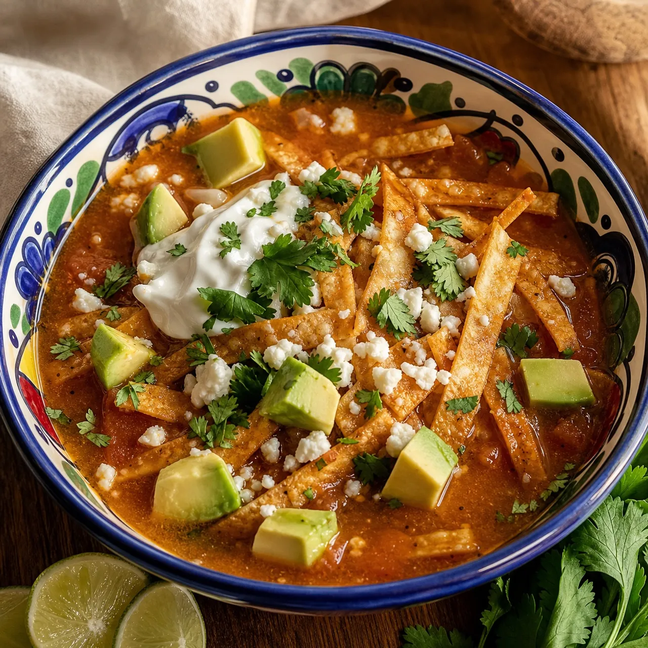 Sopa de Tortilla (Tortilla Soup) — Mexican recipe