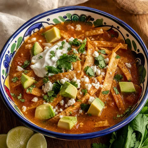 Sopa de Tortilla (Tortilla Soup) — Mexican recipe