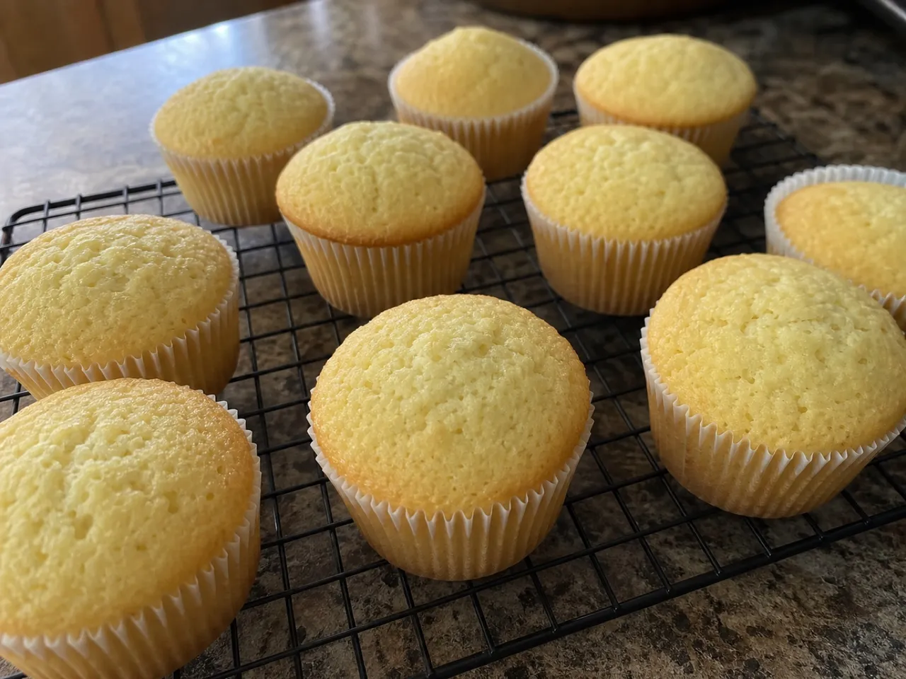 Sour Cream Cupcakes — served