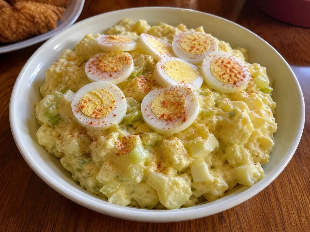 Southern Potato Salad — plated and served