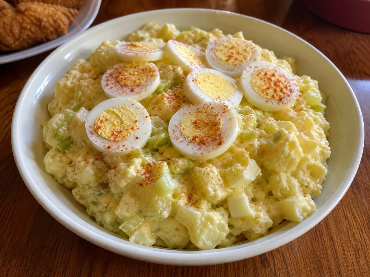 Southern Potato Salad — served