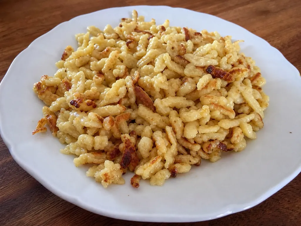 Spaetzle — plated and served