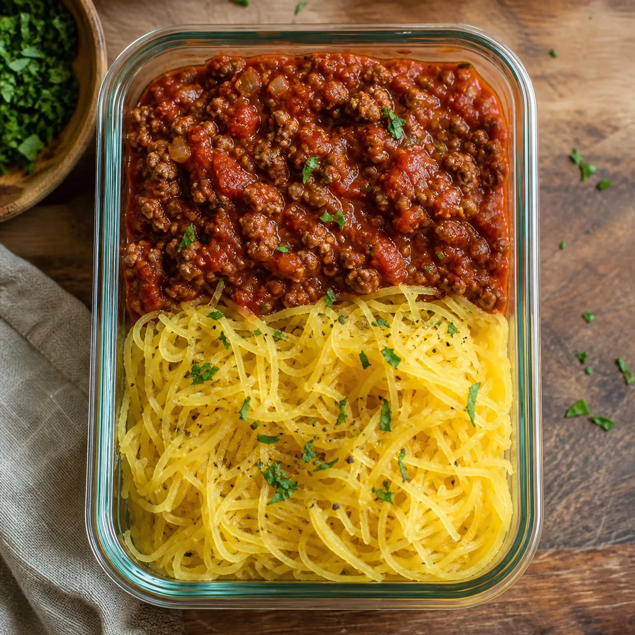 Spaghetti Squash Bolognese — Meal Prep recipe