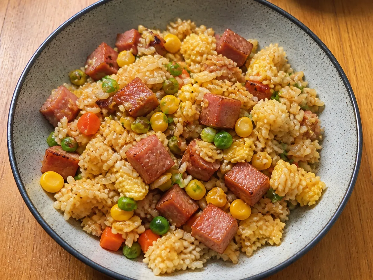 Spam Fried Rice — served