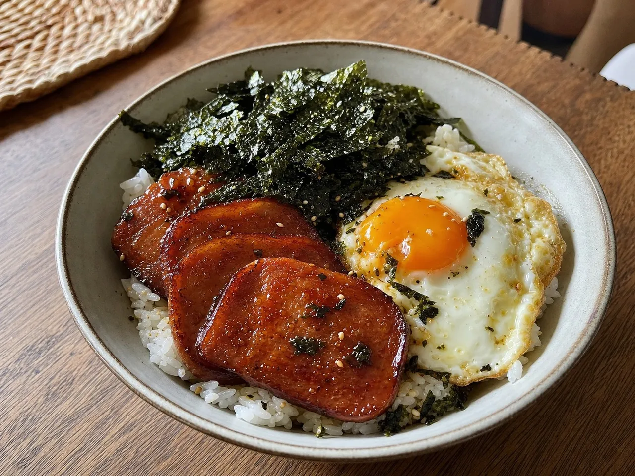 Spam Musubi Bowl — served