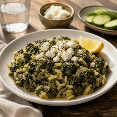 Spanakorizo (Spinach and Rice) — Greek recipe