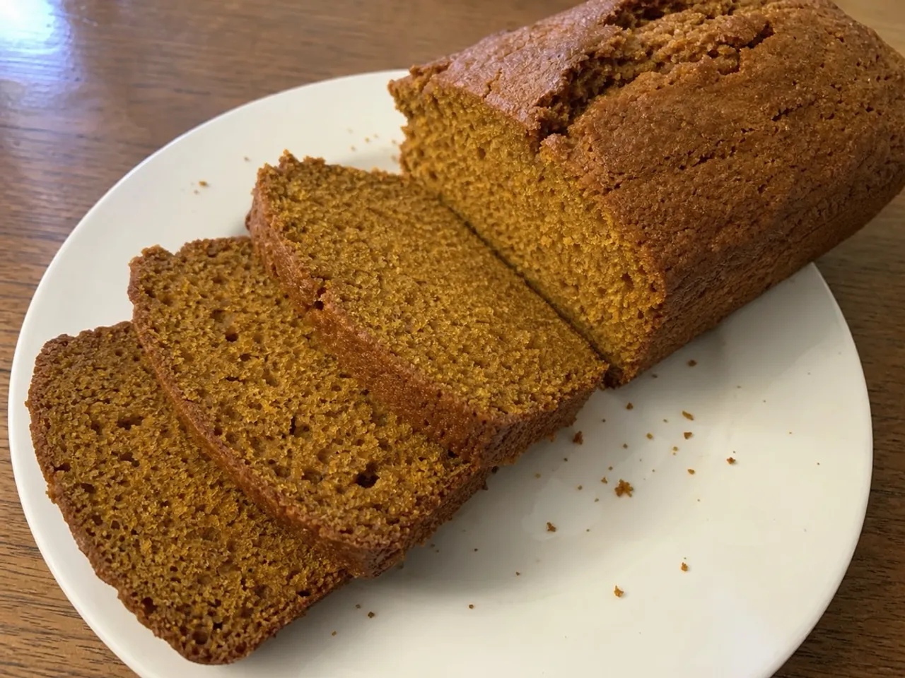 Spiced Pumpkin Bread — served