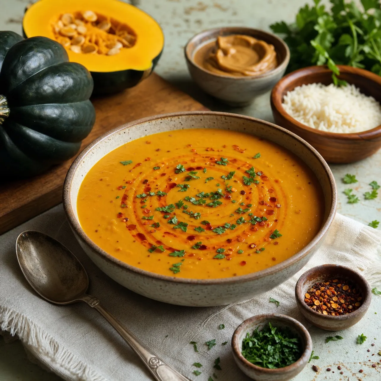 Spicy Acorn Squash Soup — Vegetables & Sides recipe