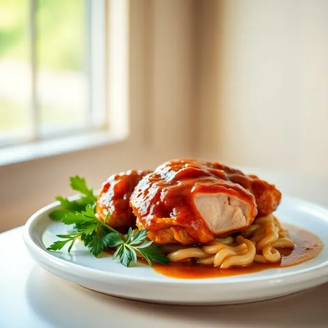 Spicy Cherry Glazed Chicken