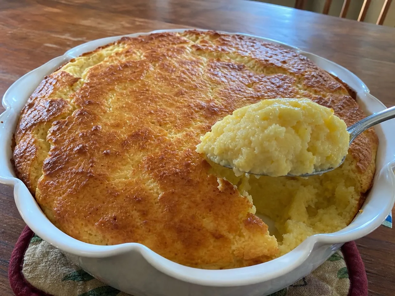 Spoonbread — served