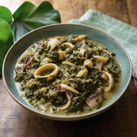 Squid Luau — Hawaiian recipe