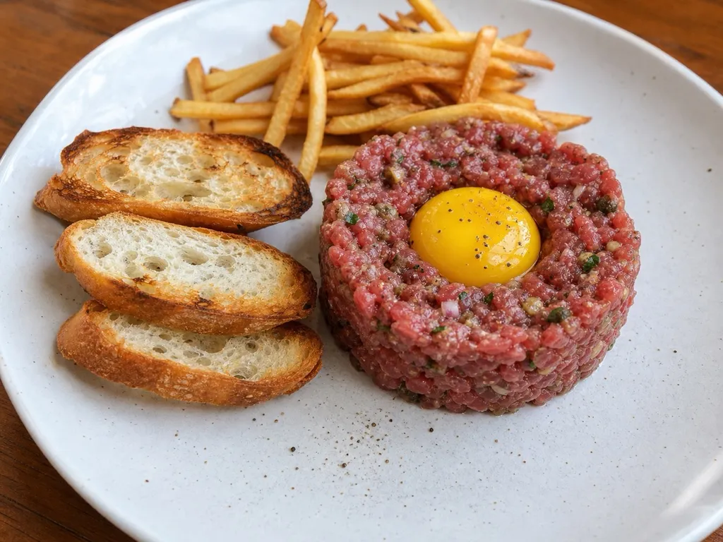 Steak Tartare — plated and served