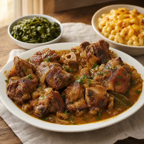 Stewed Pork Neck Bones — Southern Soul Food recipe