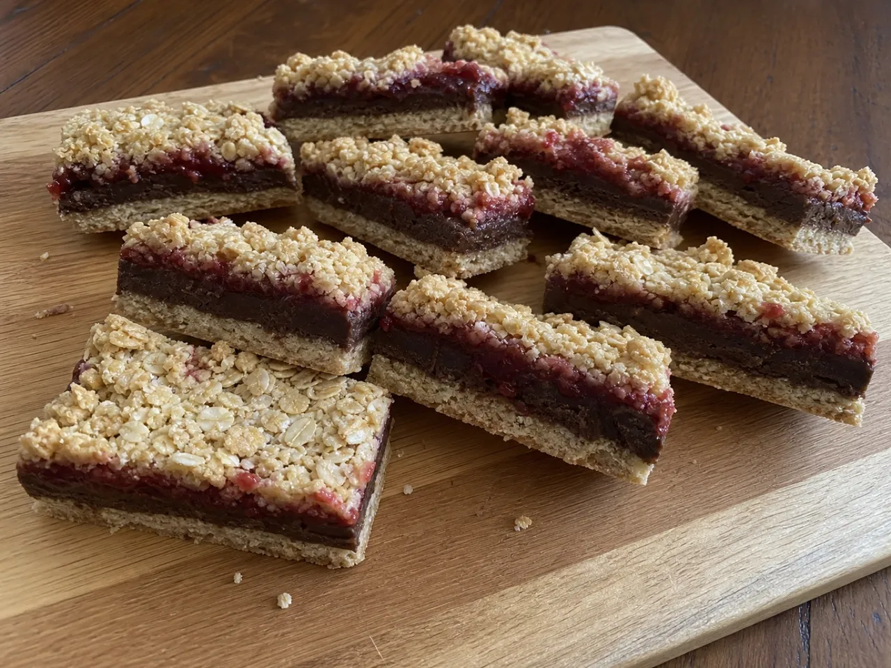 Strawberry 'n Oat Bars — served