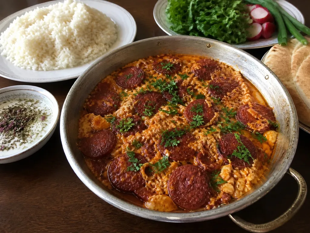 Sujuk — plated and served