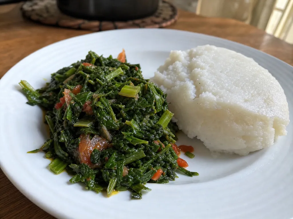 Sukuma Wiki — plated and served
