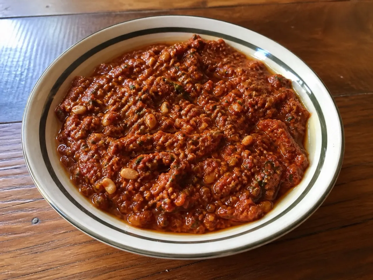 Sun-Dried Tomato Pesto — served
