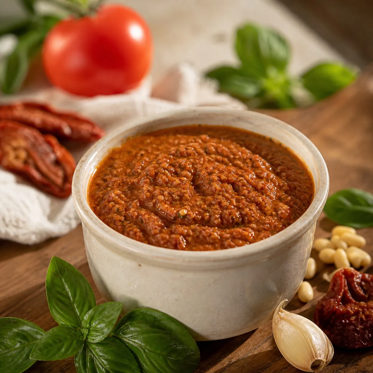 Sun-Dried Tomato Pesto — Sauces & Dressings recipe