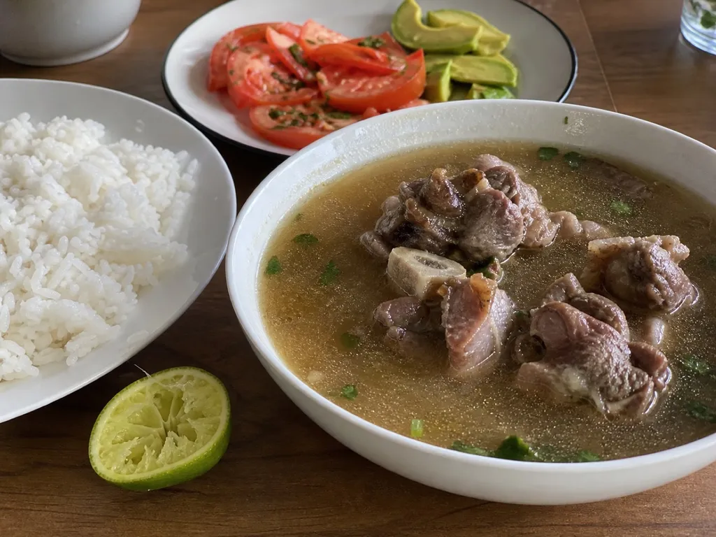 Supu ya Mbuzi — plated and served