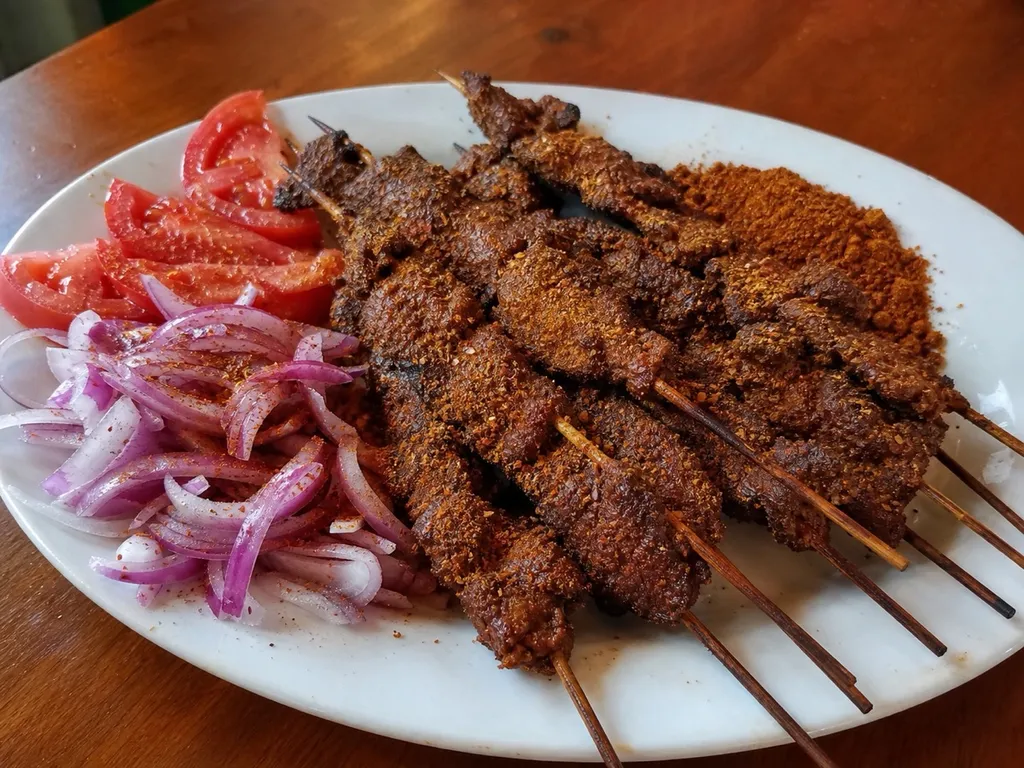 Suya — plated and served