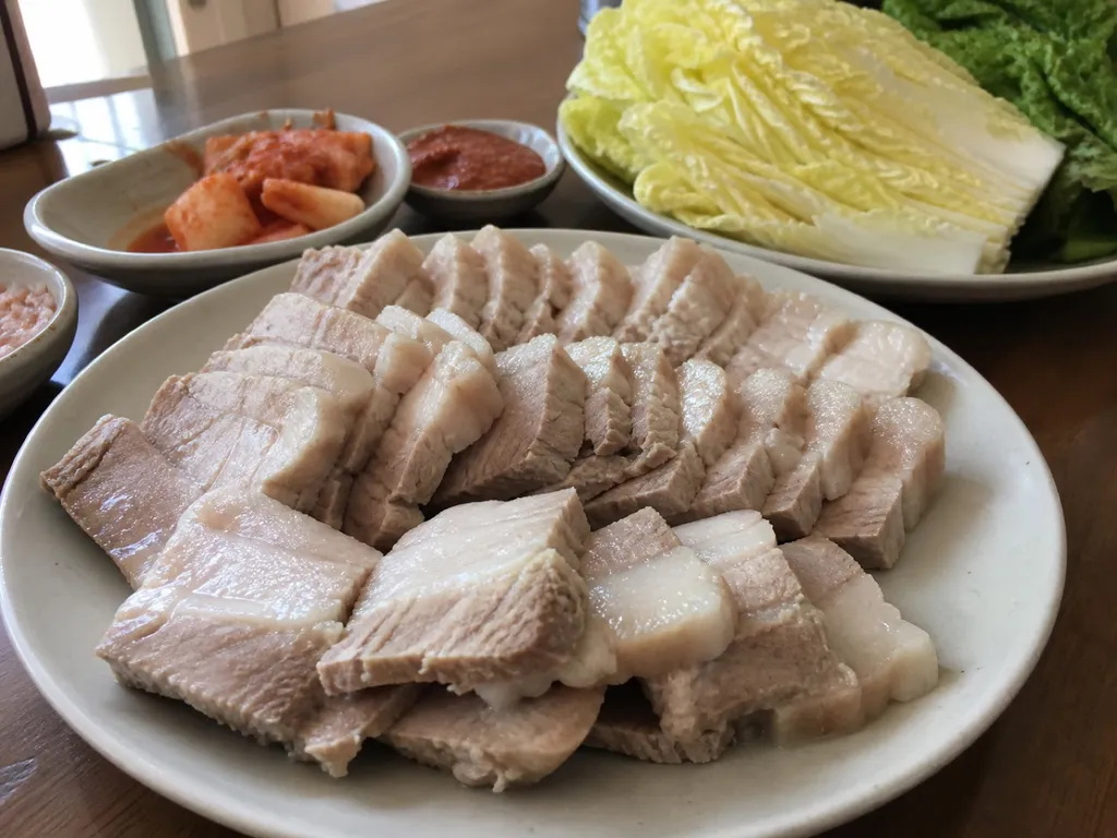 Suyuk (Boiled Pork Slices) — plated and served