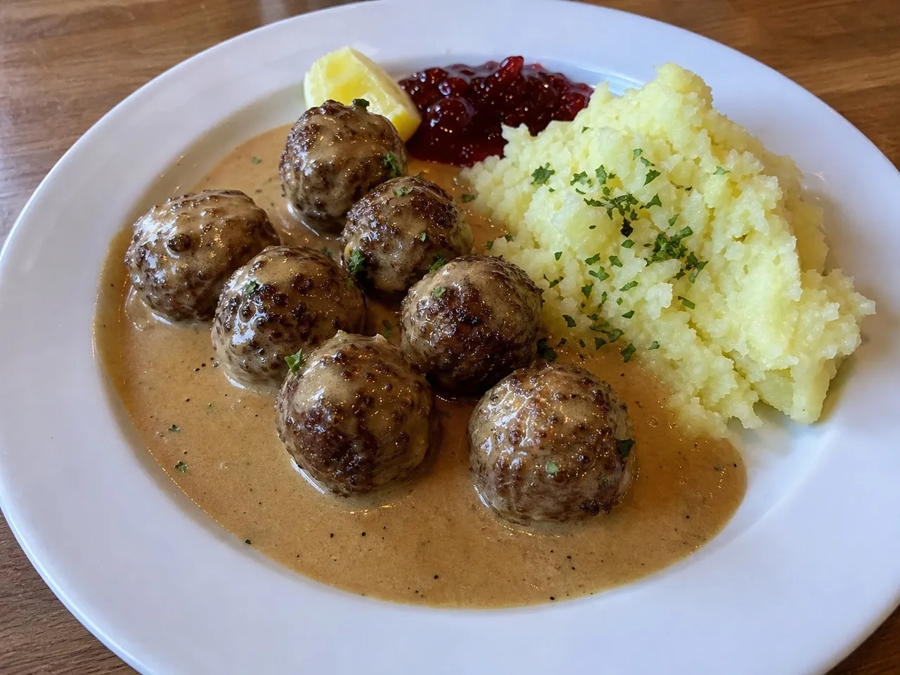 Swedish Meatballs (Köttbullar) — served