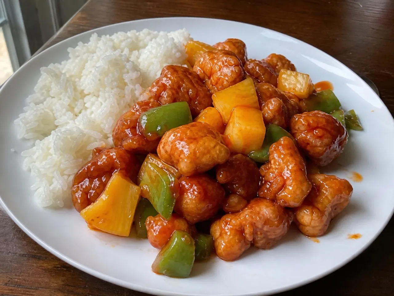 Sweet and Sour Chicken — served