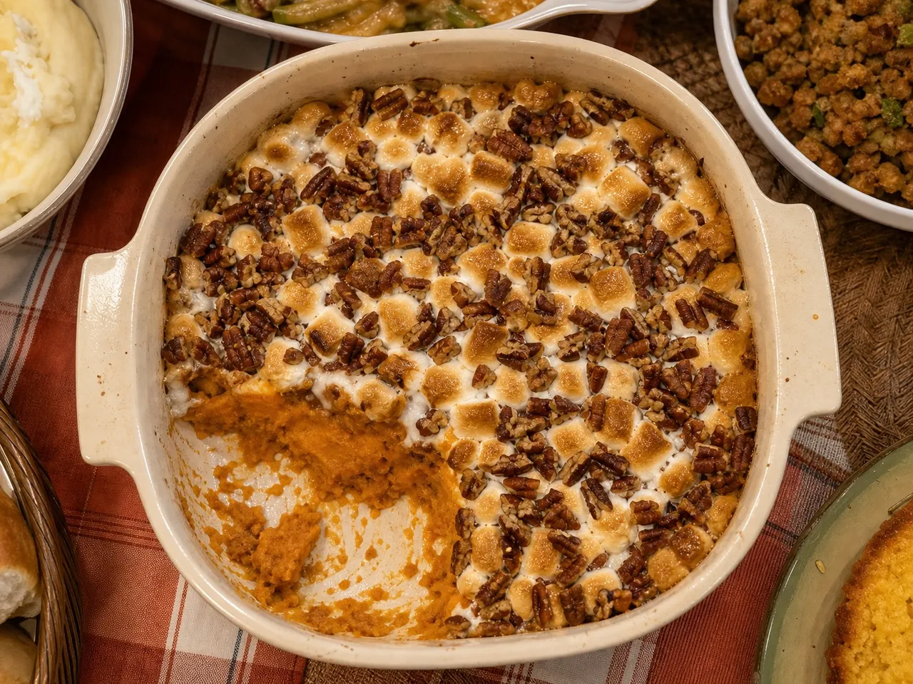 Sweet Potato Casserole — served