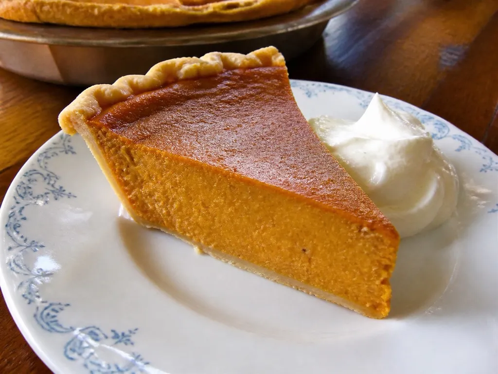 Sweet Potato Pie — plated and served