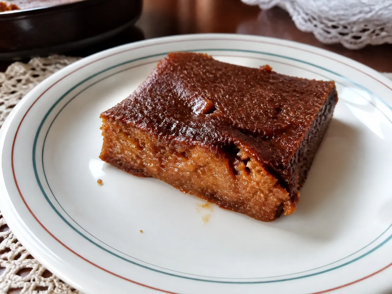 Sweet Potato Pudding — served