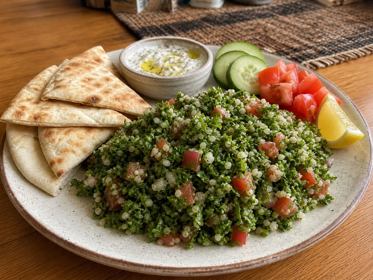 Tabbouleh — served