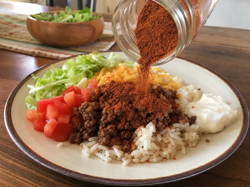 Taco Seasoning — plated and served