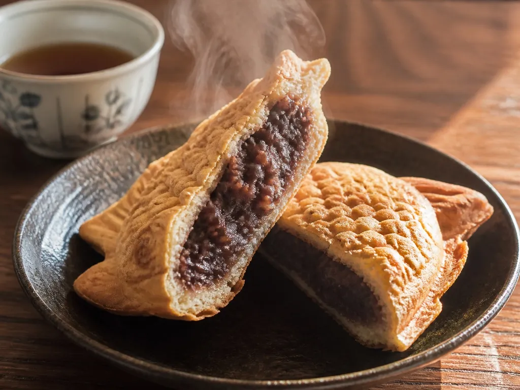 Taiyaki — plated and served