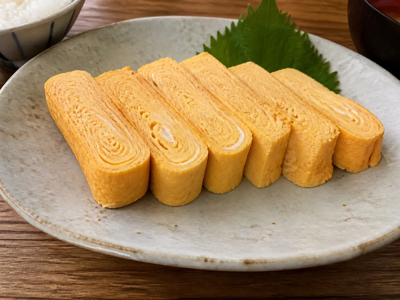 Tamagoyaki — served