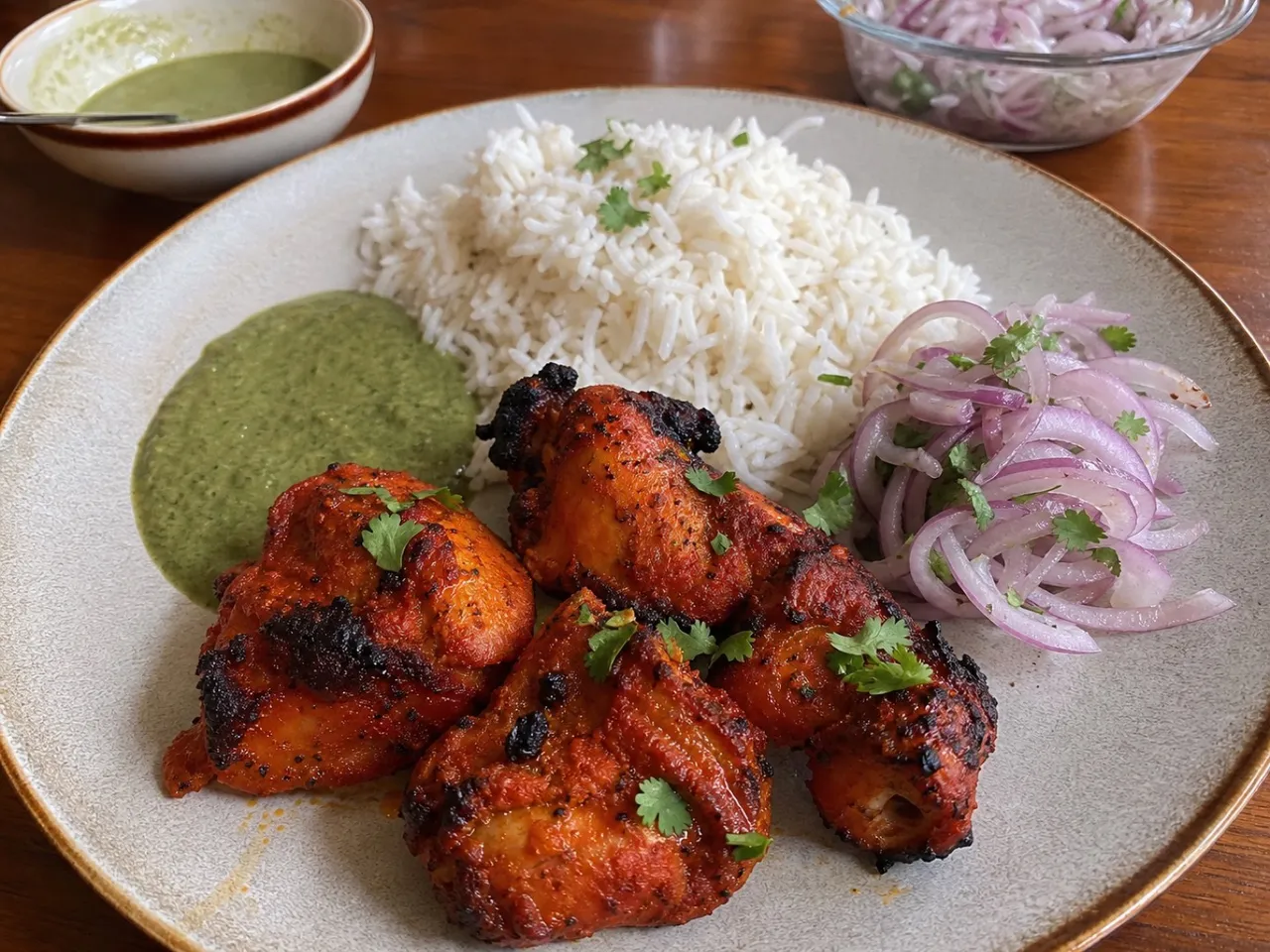 Tandoori Chicken — served