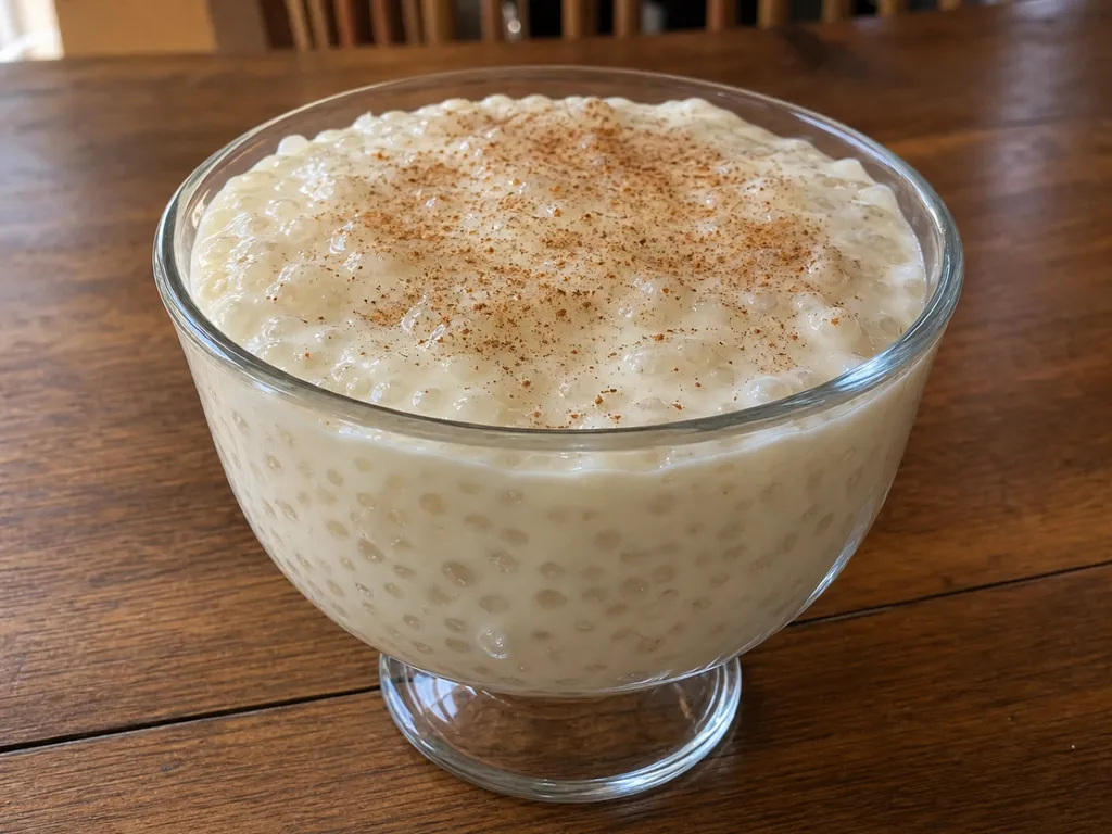Tapioca Cream — plated and served