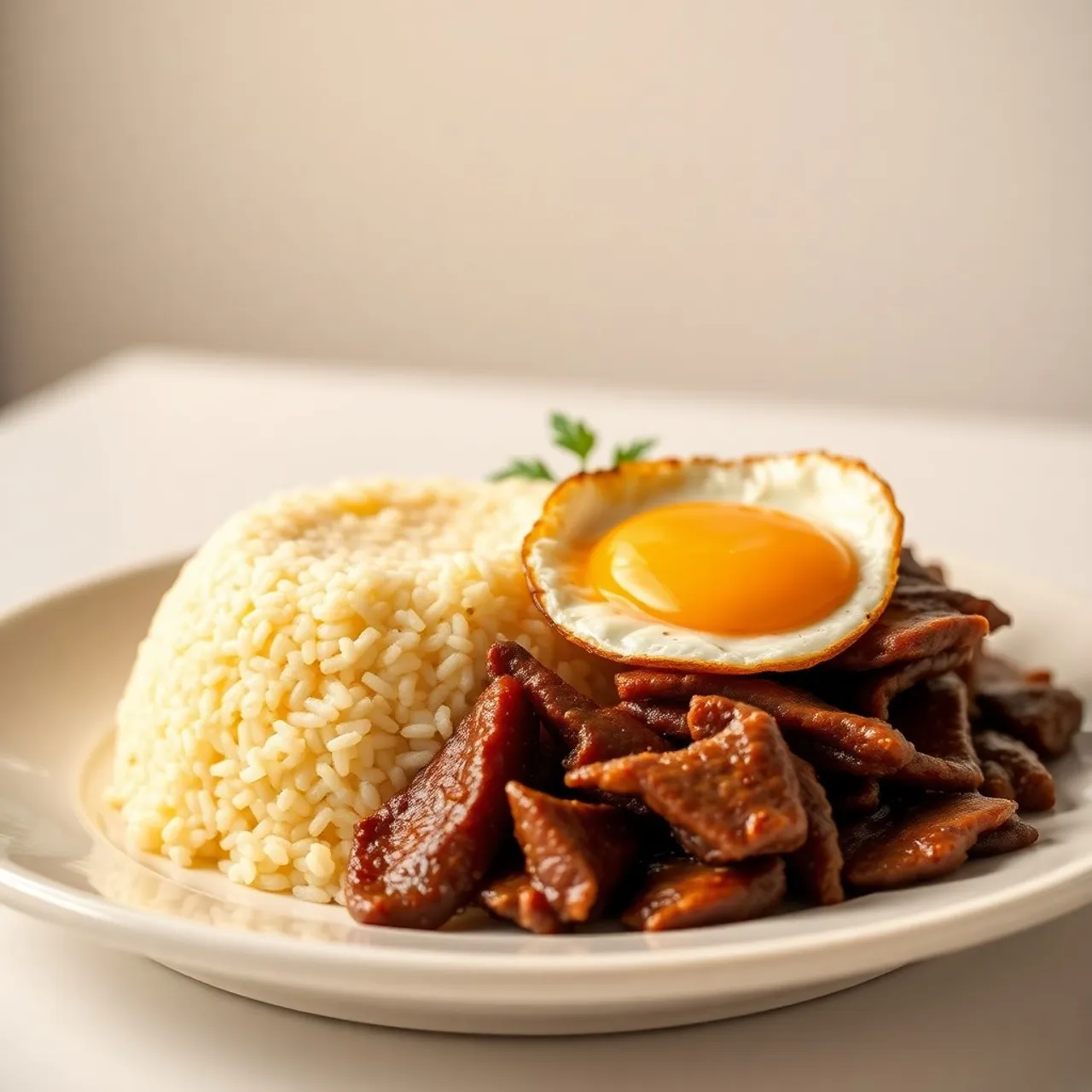 Tapsilog (Filipino Beef, Garlic Rice & Egg) — Breakfast recipe
