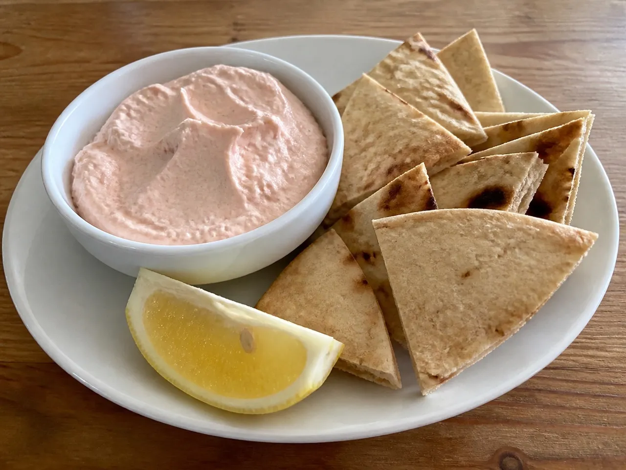 Taramosalata (Greek Fish Roe Dip) — served