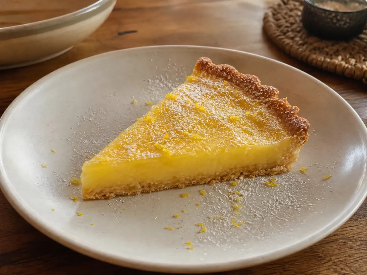 Tarte au Citron — served