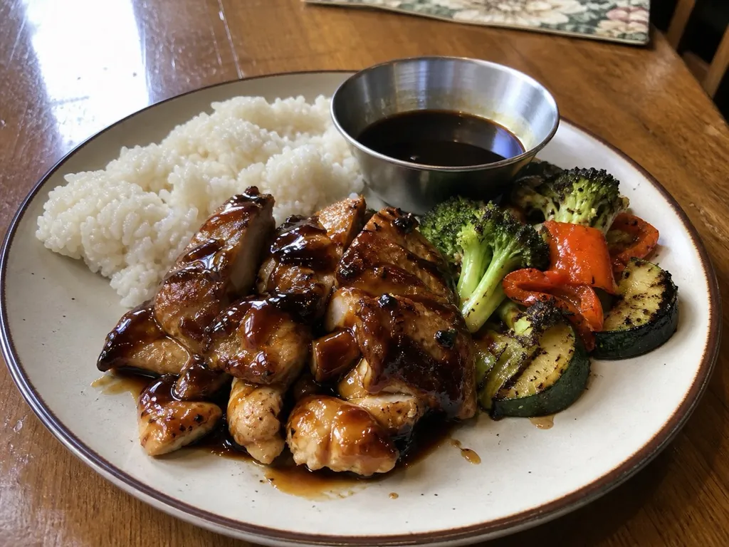 Teriyaki Sauce — plated and served