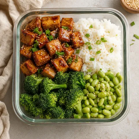 Teriyaki Tofu Bowls — Meal Prep recipe