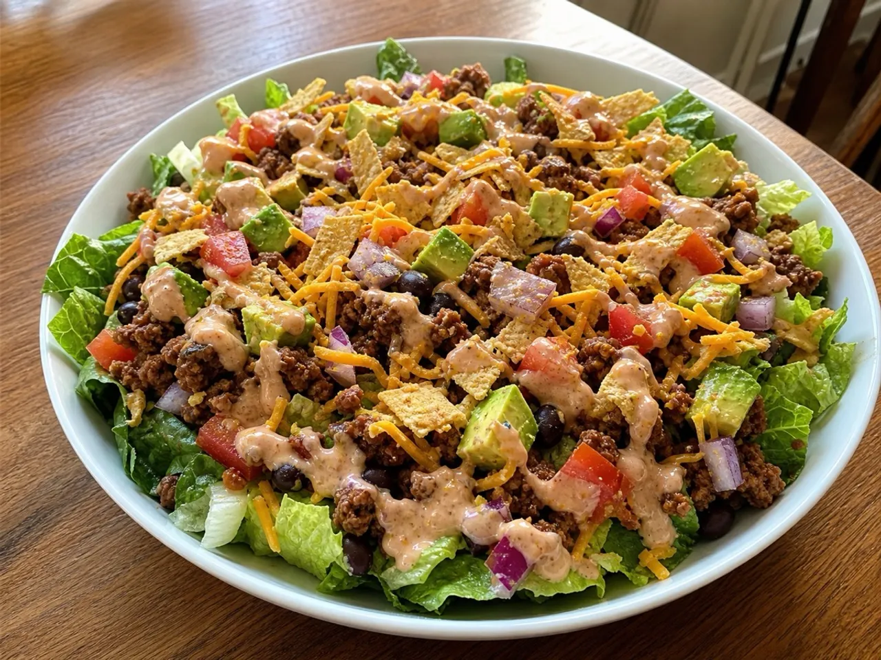 Tex-Mex Taco Salad — served