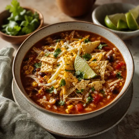 Tex-Mex Tortilla Soup — Tex Mex recipe